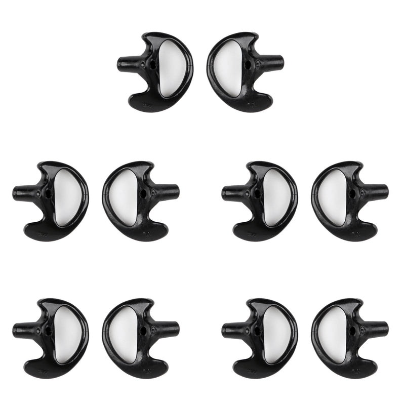 5Pair M Silicone Soft Earplug Earbud For Covert Acoustic Tube Earpiece Black