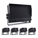 9" Monitor DVR Driving Video Recorder Key Press for RV Truck Bus + 4Pcs Rear View Backup Camera Fedex Express