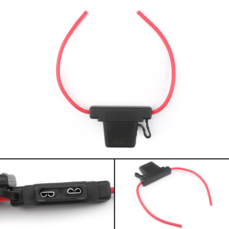 1Pcs Maxi Blade Fuse Holder APX Waterproof 8AWG In-Line Wire For Car
