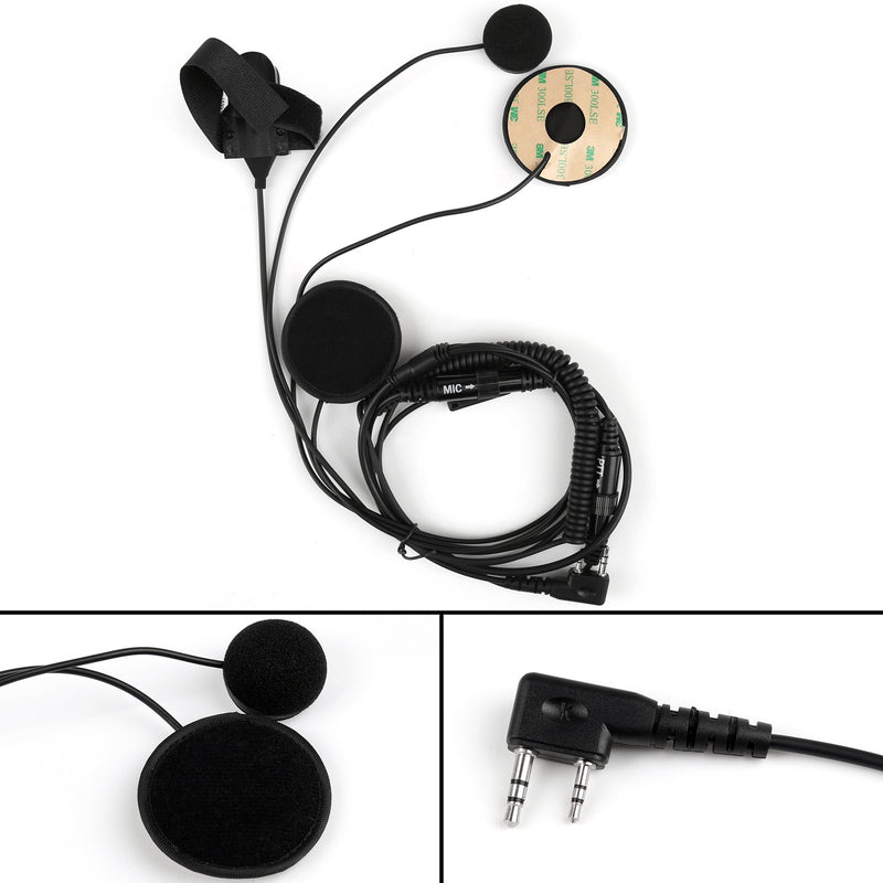 Race PTT Motorcycle Helmet Way Radio Headset Two Tactical For Kenwood Baofeng