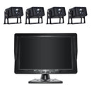 10.1" Monitor DVR Driving Video Recorder Key Press for RV Truck Bus + 4Pcs Rear View Backup Camera Fedex Express