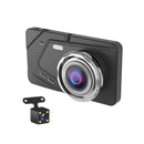 Dual Lens Car DVR Dash Cam HD 1080P 4" IPS Screen Front Rear Camera Night Vision