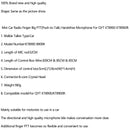 4x Mini Car Radio Finger Big PTT Handsfree Microphone for QYT KT8900 KT8900R