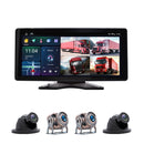 10.36 " Monitor DVR Driving Video Recorder Touch Screen GPS for RV Truck Bus + 4Pcs Rear View Backup Camera Fedex Express