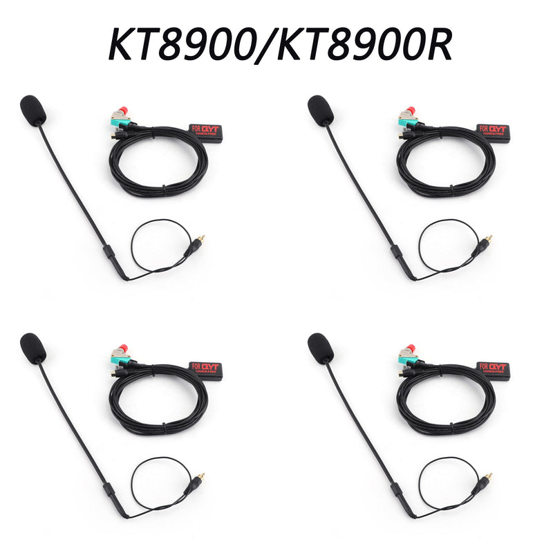 4x Mini Car Radio Finger Big PTT Handsfree Microphone for QYT KT8900 KT8900R
