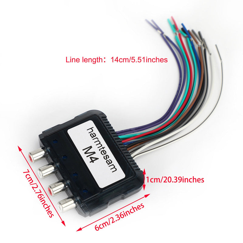 Subwoofer 4Channel High To Low Audio Converter With Power Amplifier Control Wire