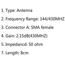 1Pcs Antenna HH-S518+ Dual Band 144/430MHZ SMA Female For Kenwood UV5R Radio 8cm