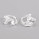 5Pair L Silicone Soft Earplug Earbud For Covert Acoustic Tube Earpiece White