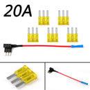 1 × Micro3 Fuse Automotive ATL 3 Prong Blade Fuse Holder + 5 × 20A Micro3 Fuse