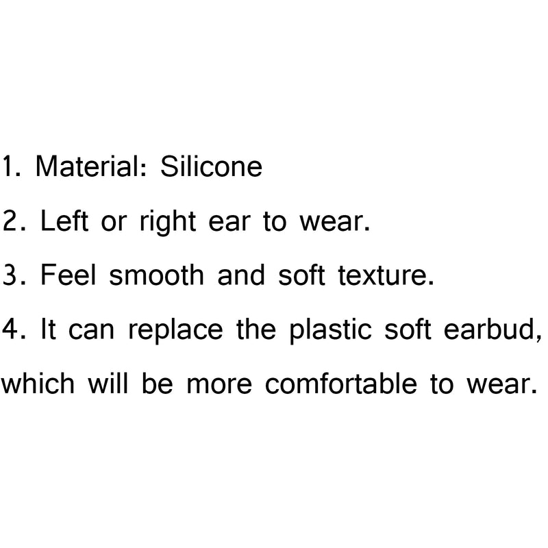 5Pair L Silicone Soft Earplug Earbud For Covert Acoustic Tube Earpiece White