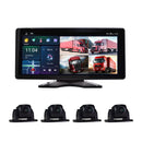 10.36 " Monitor DVR Driving Video Recorder Touch Screen GPS for RV Truck Bus + 4Pcs Rear View Backup Camera Fedex Express