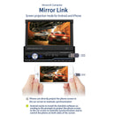 7" Telescopic Screen Stereo Radio BT FM Car MP5 Player Remote Control + Camera