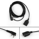 2Pin Extension Cable For Radio Earpiece Speaker Mic Kenwood Baofeng 2m