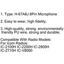 1Pcs DTMF HM-98S 8Pin Microphone For Icom IC-2100H IC-2200H IC-2800H Radio