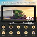 10.36 " Monitor DVR Driving Video Recorder Touch Screen for RV Truck Bus + 4Pcs Rear View Backup Camera Fedex Express