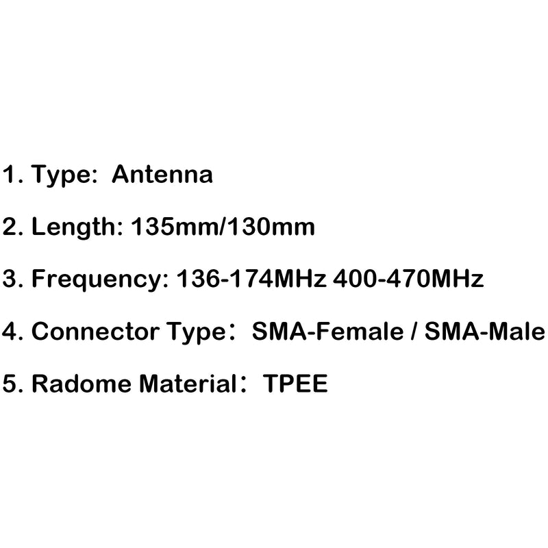5Pcs Dual Band Extendable Antenna SMA-Male For Vertex Yaesu VX-1R VX-6R Radio