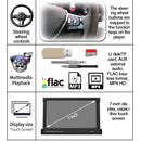 7" Telescopic Screen Stereo Radio BT FM Car MP5 Player Remote Control + Camera