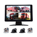 9" Monitor DVR Driving Video Recorder Touch Screen for RV Truck Bus + 4Pcs Rear View Backup Camera Fedex Express