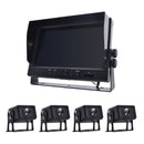 9" Monitor DVR Driving Video Recorder Key Press for RV Truck Bus + 4Pcs Rear View Backup Camera Fedex Express