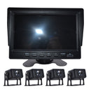7" Monitor DVR Driving Video Recorder Key Press for RV Truck Bus + 4Pcs Rear View Backup Camera Fedex Express