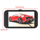 4" IPS HD 1080P Camera Car DVR Dual Lens Screen Front Rear Dash Cam Night Vision