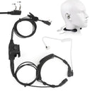 Throat Mic Headset Air Tube Dual PTT Fit for BaoFeng UV5R UV82 TK3107 TK3207