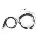 Throat Mic Headset Air Tube Dual PTT Fit for BaoFeng UV5R UV82 TK3107 TK3207