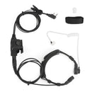 Throat Mic Headset Air Tube Dual PTT Fit for BaoFeng UV5R UV82 TK3107 TK3207