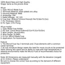 1 × Micro3 Fuse Automotive ATL 3 Prong Blade Fuse Holder + 5 × 20A Micro3 Fuse