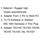 1x Earpiece Adapter For Kenwood NX-410 TK-280 TK385 TK-480 TK2140 TK3140 Radio