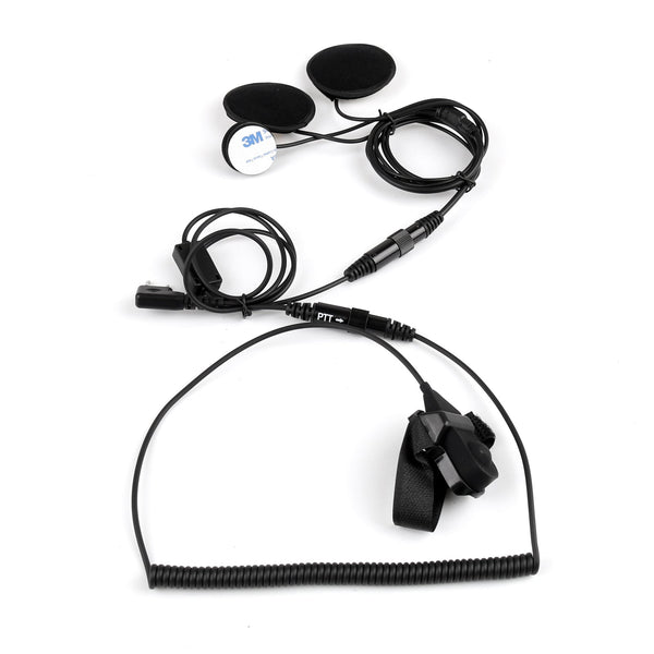 Race PTT Motorcycle Helmet Way Radio Headset Two Tactical For Kenwood Baofeng