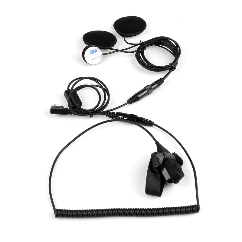 Race PTT Motorcycle Helmet Way Radio Headset Two Tactical For Kenwood Baofeng