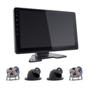 10.1" Monitor DVR Driving Video Recorder Touch Screen for RV Truck Bus + 4Pcs Rear View Backup Camera Fedex Express