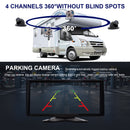 10.36 " Monitor DVR Driving Video Recorder Touch Screen for RV Truck Bus + 4Pcs Rear View Backup Camera Fedex Express