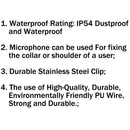 1Pcs K-SM06 2 Pin Handheld Waterproof Speaker MIC For Kenwood BaoFeng UV-5R